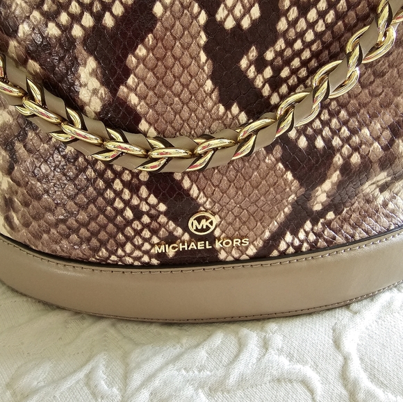 Michael Kors Snakeskin Shoulder Bag - Picture 6 of 8